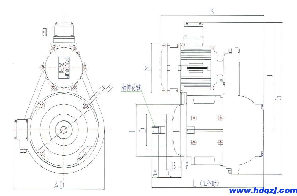 BZDS1隔爆型雙速錐形轉(zhuǎn)子三相異步電動機(jī)尺寸圖.jpg